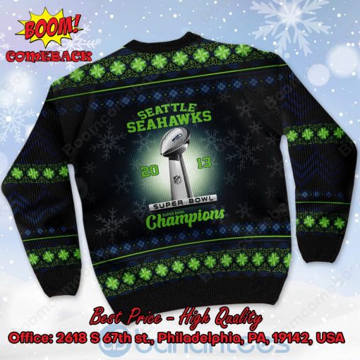 Seattle Seahawks 2013 Super Bowl Champions Ugly Christmas Sweater