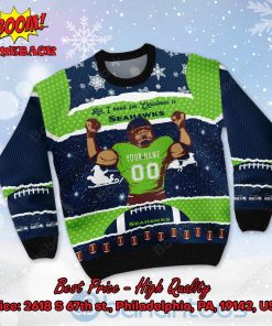 seattle seahawks all i need for christmas is seahawks custom name number ugly christmas sweater 2 bxdPR