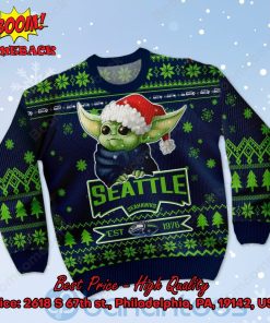 seattle seahawks baby yoda santa hat ugly christmas sweater 2 fezEK
