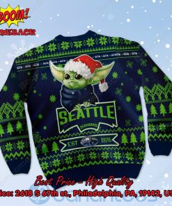 seattle seahawks baby yoda santa hat ugly christmas sweater 3 i20bq