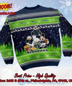seattle seahawks disney characters personalized name ugly christmas sweater 3 UbW9y