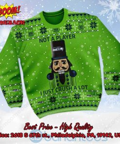 seattle seahawks nutcracker not a player i just crush alot ugly christmas sweater 2 Skwy2