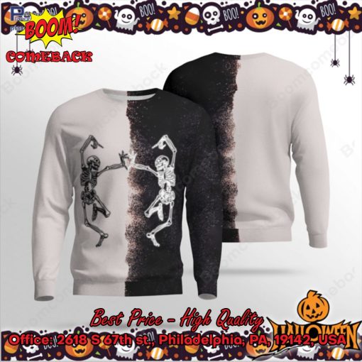 Skeleton Dance Halloween Ugly Christmas Sweater