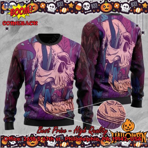 Skull Scream Halloween Ugly Christmas Sweater