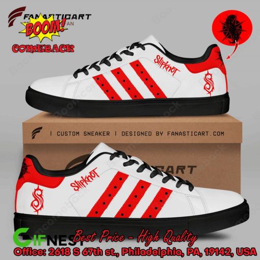Slipknot Red Stripes Style 1 Adidas Stan Smith Shoes