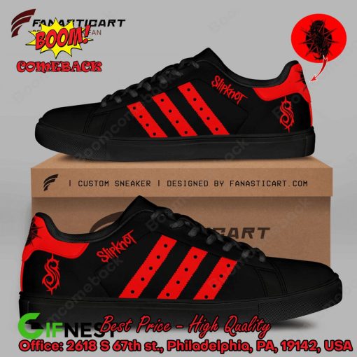 Slipknot Red Stripes Style 2 Adidas Stan Smith Shoes