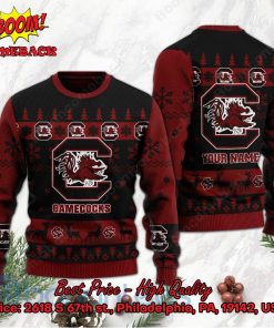 South Carolina Gamecocks Personalized Name Ugly Christmas Sweater