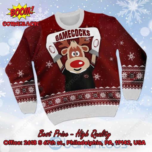 South Carolina Gamecocks Reindeer Ugly Christmas Sweater