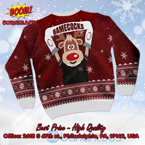 South Carolina Gamecocks Reindeer Ugly Christmas Sweater