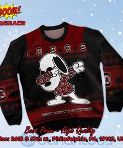 South Carolina Gamecocks Snoopy Dabbing Ugly Christmas Sweater