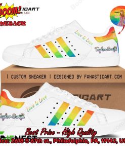 Taylor Swift LGBT Stripes Love Is Love Style 1 Adidas Stan Smith Shoes