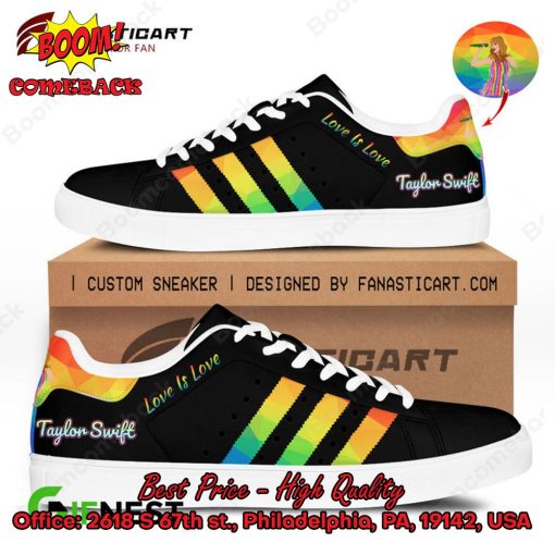 Taylor Swift LGBT Stripes Love Is Love Style 2 Adidas Stan Smith Shoes