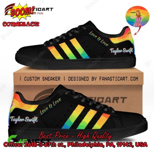 Taylor Swift LGBT Stripes Love Is Love Style 2 Adidas Stan Smith Shoes