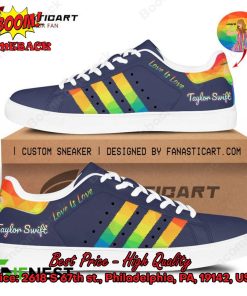 Taylor Swift LGBT Stripes Love Is Love Style 3 Adidas Stan Smith Shoes