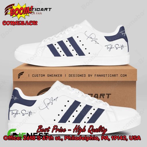 Taylor Swift Navy Stripes Adidas Stan Smith Shoes