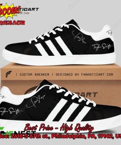 Taylor Swift White Stripes Style 1 Adidas Stan Smith Shoes