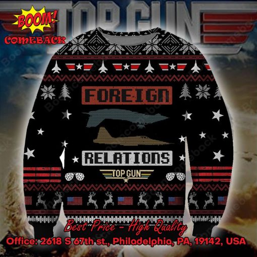 Top Gun Foreign Relations Ugly Christmas Sweater