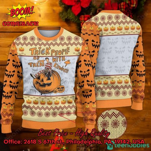 Trick Or Treat People With Kindness Halloween Ugly Christmas Sweater