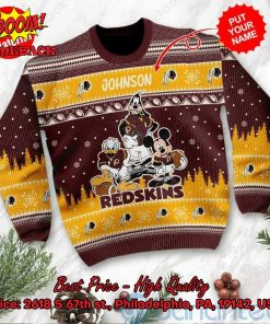 washington redskins disney characters personalized name ugly christmas sweater 2 wwI6D