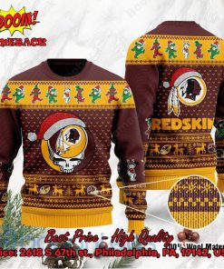 Washington Redskins Grateful Dead Santa Hat Ugly Christmas Sweater