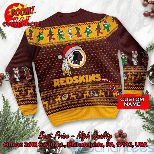 Washington Redskins Grateful Dead Santa Hat Ugly Christmas Sweater