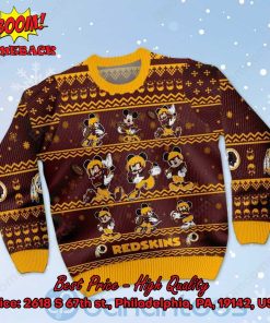 Washington Redskins Mickey Mouse Postures Ugly Christmas Sweater