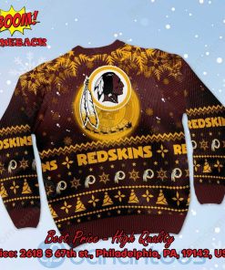 washington redskins santa claus in the moon ugly christmas sweater 3 SvpH1