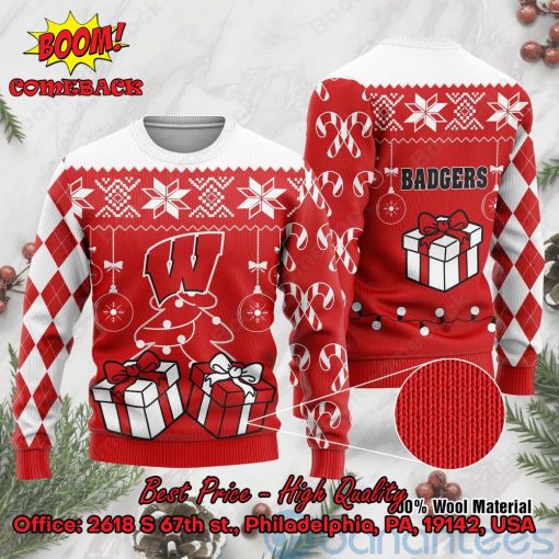 Wisconsin Badgers Christmas Gift Ugly Christmas Sweater