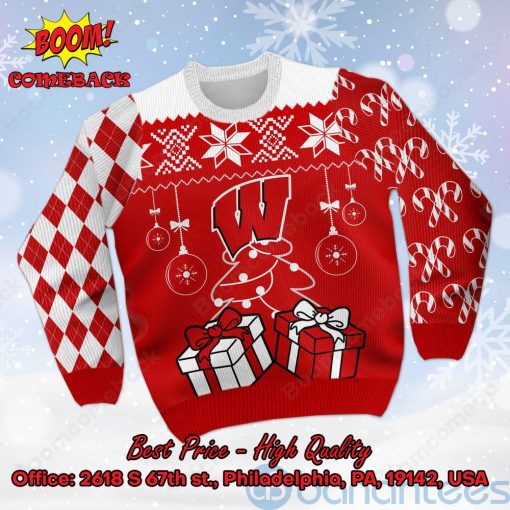 Wisconsin Badgers Christmas Gift Ugly Christmas Sweater
