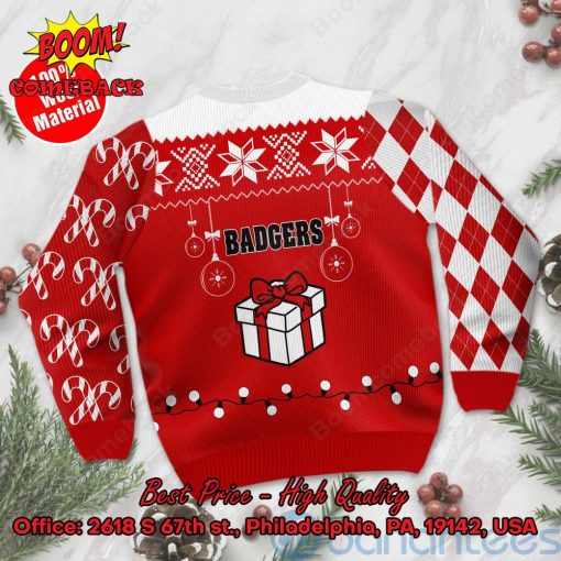 Wisconsin Badgers Christmas Gift Ugly Christmas Sweater