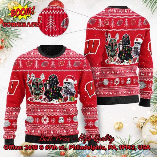 Wisconsin Badgers Star Wars Ugly Christmas Sweater