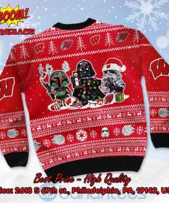 wisconsin badgers star wars ugly christmas sweater 3 EQ1KY