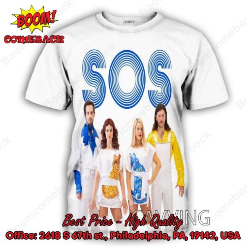 ABBA Band SOS Song White 3d Printed T-shirt Hoodie