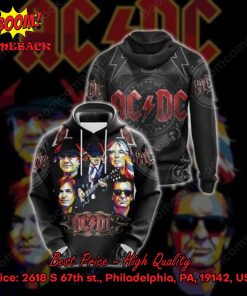 ACDC Rock Band Classic 3d Printed Hoodie