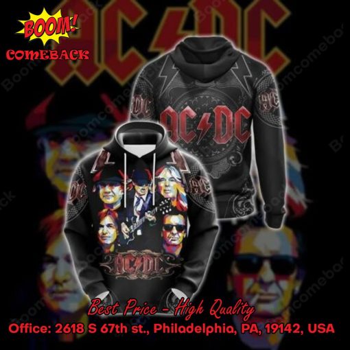 ACDC Rock Band Classic 3d Printed Hoodie