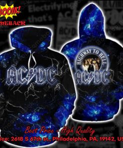 ACDC Rock Band Lightning Highway To Hell 3d Printed Hoodie