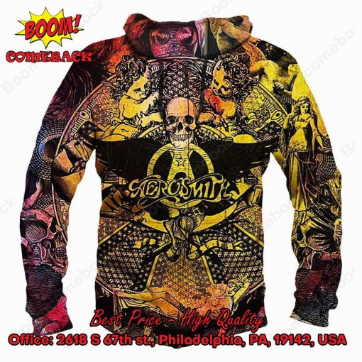 Aerosmith Rock Band Fan Art 3d Printed Hoodie And T-shirt