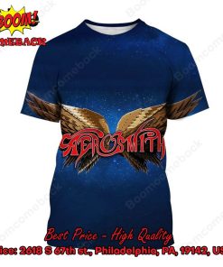 Aerosmith Rock Band Logo Blue 3d Printed T-shirt Hoodie