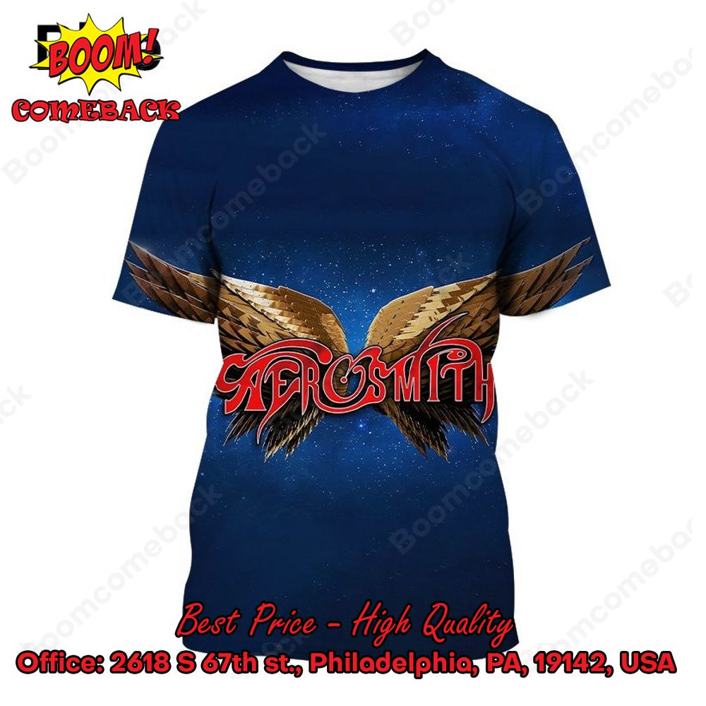 Aerosmith Rock Band Fan Art 3d Printed Hoodie And T-shirt