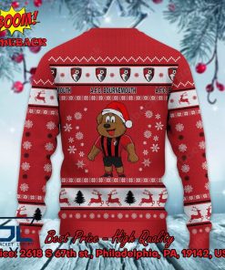 afc bournemouth mascot ugly christmas sweater 3 3aM3W