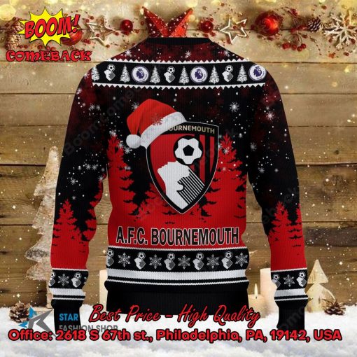 AFC Bournemouth Santa Hat Ugly Christmas Sweater
