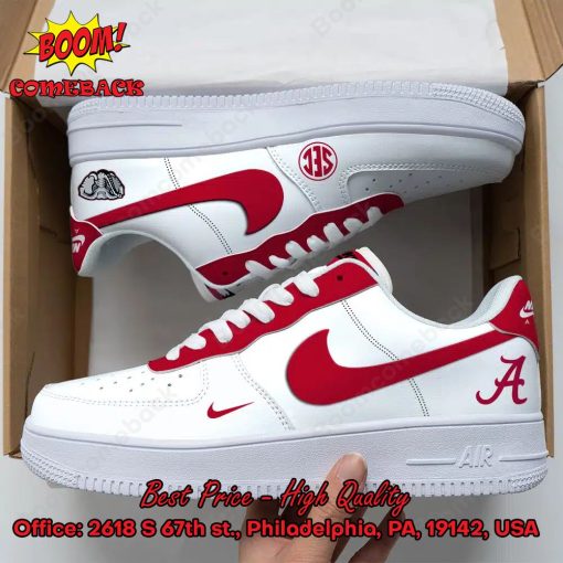 Alabama Crimson Tide NCAA Nike Air Force Sneakers