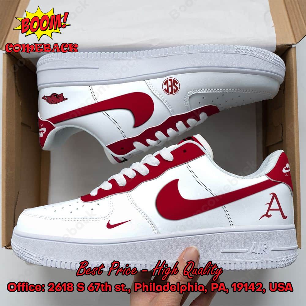 Arkansas Razorbacks NCAA Nike Air Force Sneakers