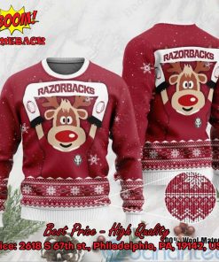 Arkansas Razorbacks Reindeer Ugly Christmas Sweater