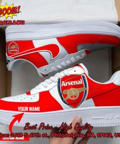 Arsenal Logo Personalized Name Nike Air Force Sneakers