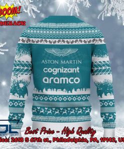 aston martin aramco cognizant f1 team personalized name ugly christmas sweater 3 K0org