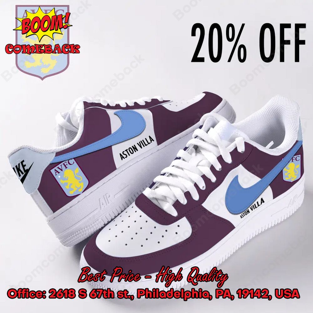 Aston Villa Luxury Nike Air Force Sneakers