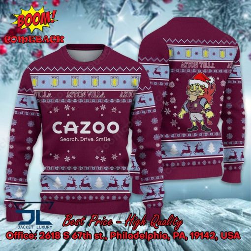 Aston Villa Mascot Ugly Christmas Sweater