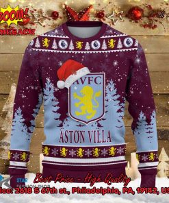 Aston Villa Santa Hat Ugly Christmas Sweater