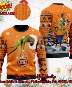 Auburn Tigers Grinch Candy Cane Ugly Christmas Sweater